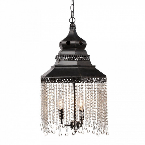 люстра подвесная черная с хрустальными подвесками chandelier в Иркутске