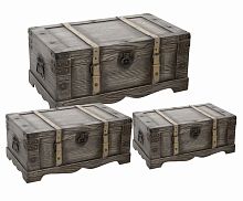 набор сундуков dylan 3 шт. коричневого цвета в Иркутске