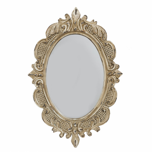 зеркало овальное настенное бежевое luxe в Иркутске