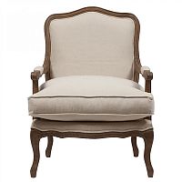 кресло мягкое с подлокотниками бежевое louisa bergere chair в Иркутске