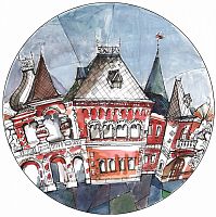 тарелка сувенирная французский дом в Иркутске