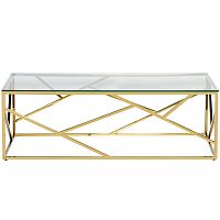 стол журнальный h-bridge gold 120*60*40см золотой в Иркутске