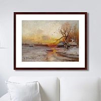 картина: winter sunset, 1913г. в Иркутске