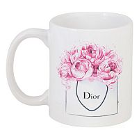 кружка с рисунком dior peonies в Иркутске