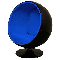 кресло eero ball chair синее с черным в Иркутске