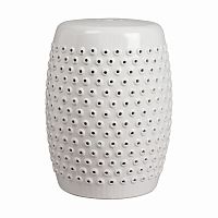 керамический столик-табурет cutwork garden stool белый в Иркутске