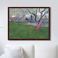 картина: view of arles with trees in blossom, 1889г. в Иркутске